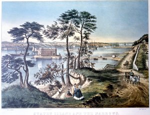 Staten Island und die Narrows, New York, USA, ca. 1834-ca. 1876 von Frances Flora Bond Palmer