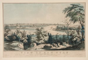 Ansicht von New York vom Weehawken-Nordfluss