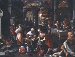 Lazarus beim Festmahl des Reichen von Francesco (circle of) Bassano