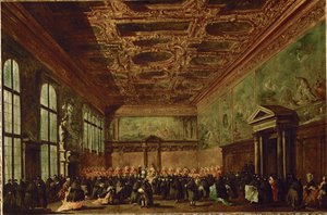 Der Ratssaal im Dogenpalast, Venedig
