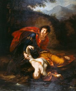 Rhadamistus wirft die verletzte Zenobia in den Fluss Araxes, 1812 von Francesco Alberi