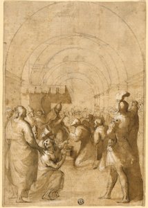 Studie für Papst Innozenz III. bei der Gründung des Franziskanerordens von Francesco Allegrini
