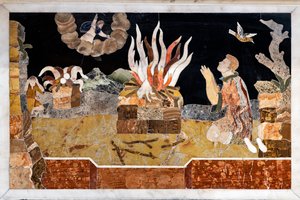 Der Hauptaltar mit zwei Tischen, überragt von einem grandiosen Marmortabernakel (Detail) von Francesco Antonio Corbarelli