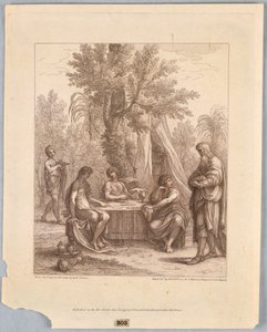 Abraham bewirtet drei Engel