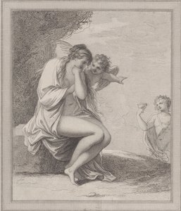 Ariadne, Amor und Bacchus, 1788 von Francesco Bartolozzi