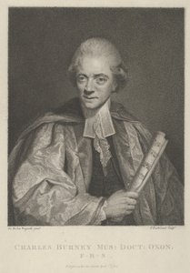 Charles Burney, 1. April 1784 von Francesco Bartolozzi