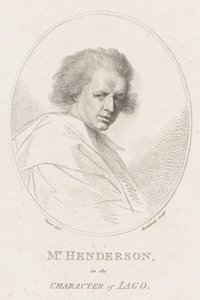 John Henderson in der Rolle des Iago aus Shakespeares Othello, 1786 von Francesco Bartolozzi