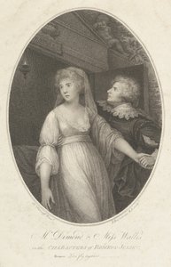 Mr. Dimond und Miss Wallis in den Rollen von Romeo und Julia von Francesco Bartolozzi