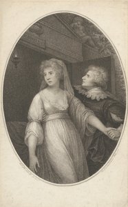 Mr. Dimond und Miss Wallis in den Rollen von Romeo und Julia, 1. Mai 1796 von Francesco Bartolozzi