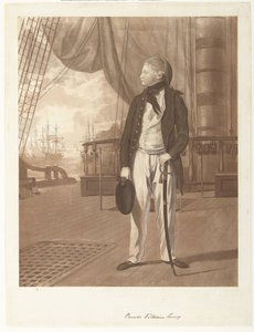 Porträt von Prinz William Henry an Bord eines Kriegsschiffs der britischen Royal Navy von Francesco Bartolozzi