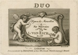 Titelblatt für Hymne des Marscillois und Militärmusik