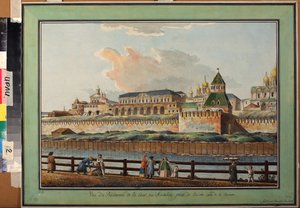 Ansicht des Kreml-Palastes in Moskau vom Ufer der Moskwa