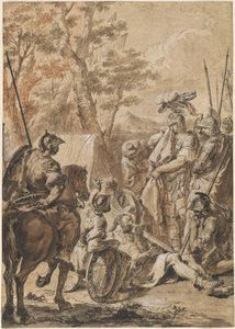 Alexander der Große vor der Leiche des Darius