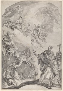 Heiliger Gregor I. befreit Seelen aus dem Fegefeuer