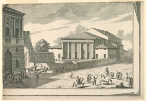 Außenansicht, Teatro Filarmonico, Verona von Francesco Galli Bibiena