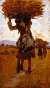 Weibliche Holzfäller aus San Rossore (Studie) von Francesco Gioli