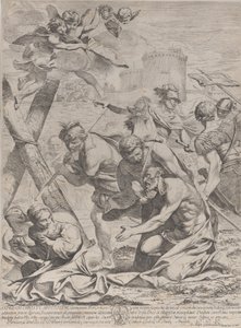 Der heilige Andreas betet vor einem Kruzifix, 1640-70