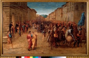 Der König von Frankreich Karl VIII. zieht im November 1494 in Florenz ein