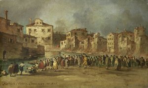 Das Feuer im San Marcuola Viertel von Venedig, 28. November 1789 von Francesco Guardi (copy after)