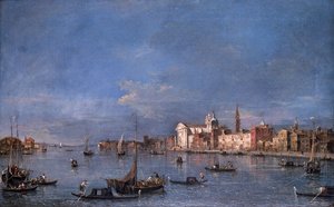 Blick auf den Giudecca-Kanal nach Nordwesten mit den Zattere von Francesco Guardi