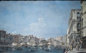 Canal Grande an der Rialto-Brücke, um 1780-90