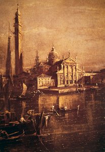 Kirche San Giorgio und der Campanile, Detail des Beckens des Markusplatzes, ca. 1774