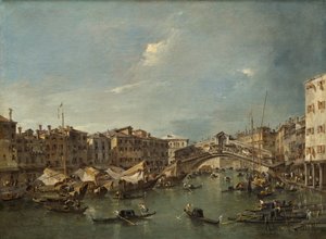 Canal Grande mit der Rialtobrücke, Venedig, wahrscheinlich ca. 1780