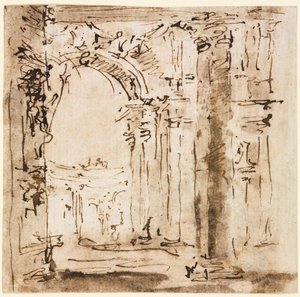 Skizze des Labyrinths der Villa Pisani von Francesco Guardi