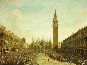 Die Piazza San Marco am Krönungstag des Dogen von Francesco Guardi