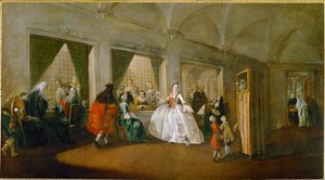 Das Parlatorio, der Sprechsaal der Nonnen von San Zaccaria, Venedig