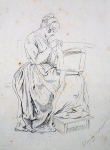 Studie für das Porträt seiner Frau