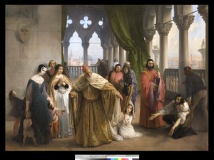 Das letzte Treffen zwischen Jacopo Foscari und seiner Familie vor dem Exil von Francesco Hayez