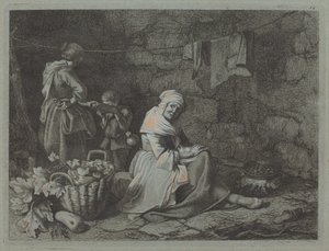 Innenraum eines Hauses von Francesco Londonio