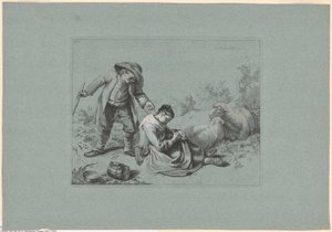 Tafel 10, aus der Serie von 12 Pastoralszenen