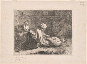 Platte 12, aus dem Satz von 12 Pastoralszenen