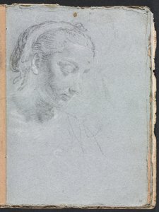 Verona-Skizzenbuch: Kopf und Schultern einer Frau Seite 61, 1760 von Francesco Lorenzi