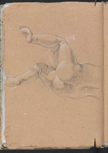 Verona Skizzenbuch: Putto untere Körperhälfte Seite 24, 1760 von Francesco Lorenzi