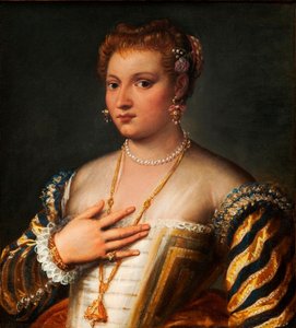 Porträt einer jungen Venezianerin von Francesco Montemezzano