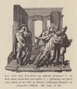 Der Tod von Eteokles (Gravur) von Francesco Nenci
