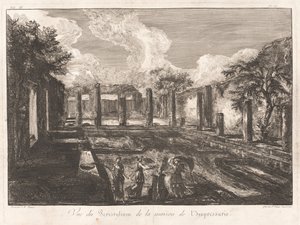Ansicht des Peristyliums des Hauses des Impressarios von Francesco Piranesi, after Giovanni Battista Piranesi