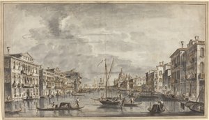 Der Canal Grande in Richtung Salute und Dogana