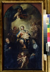 Die Madonna mit Kind und Heiligen von Francesco Trevisani