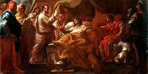 Studie für St. Matthäus, der den Sohn des Königs von Äthiopien wiederbelebt von Francesco Trevisani