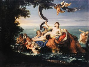 Triumph der Galatea, von Francesco Trevisani (1656-1746), Öl auf Leinwand von Francesco Trevisani