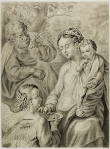 Die Rast auf der Flucht nach Ägypten, bekannt als Die Madonna della Pappa