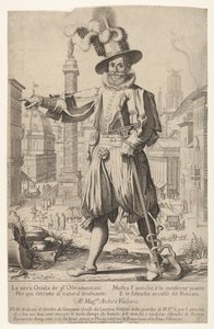 Giovanni Alto Johann Alten, Ioannes Altus steht auf dem Quirinalhügel in Rom, mit hi..., 1613