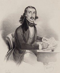 Porträt des Sängers und Komponisten Giacinto Marras 1810-1883