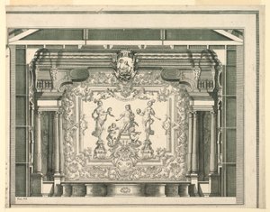 Querschnitt, Proszenium und Vorhang, Teatro Filarmonico, Verona von Francesco Zucchi