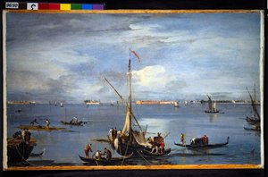 Ein Blick in die venezianische Lagune von Francesco and/or Gian Antonio (1699 1761) Guardi