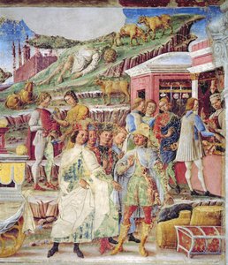 Der Triumph des Merkur: Juni, aus dem Raum der Monate, ca. 1467-70 (Fresko) (Detail)